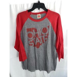Homage‎ Ohio State University Buckeyes Outline 3/4 Sleeve Raglan Shirt XL